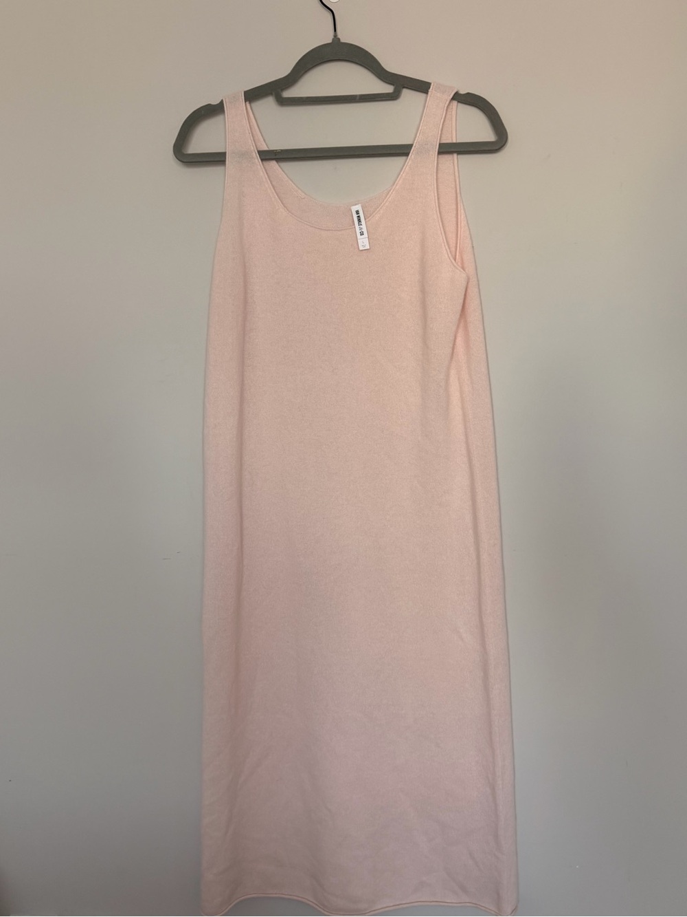 Van Winkle & Co 100% Cashmere Long Night Gown Luxury Tank Top Ivory Sz L